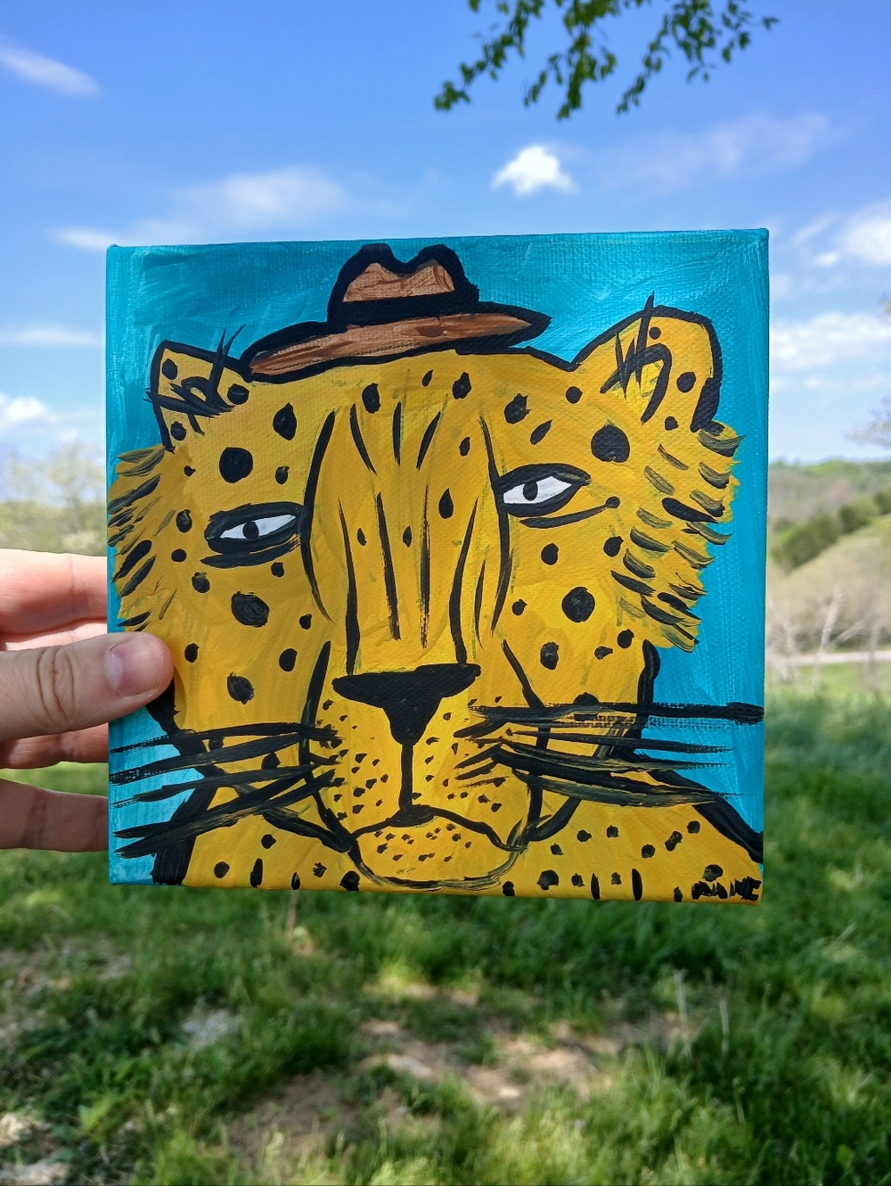 Cheetah Painting On Canvas